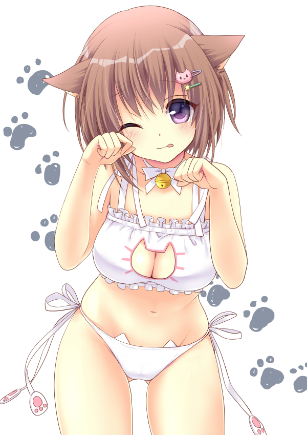 Cat Keyhole Bra Hentai