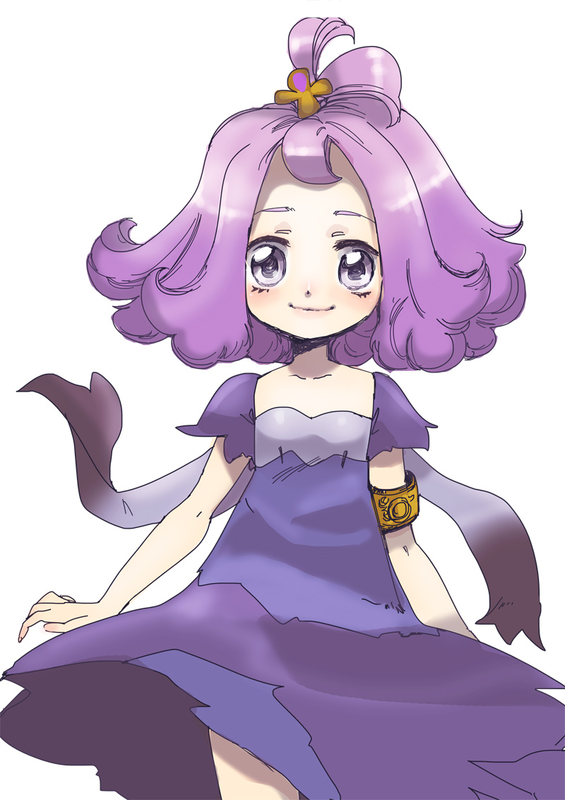 pokemon pokemon(game) pokemon_sm purple_dress purple_hair short_hair short_...