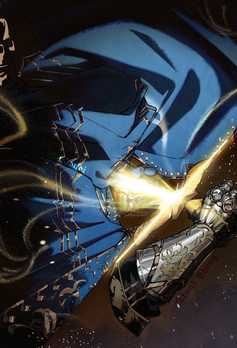 Safebooru - 1boy a knight (reverse:1999) armor blue cape cape dark ...