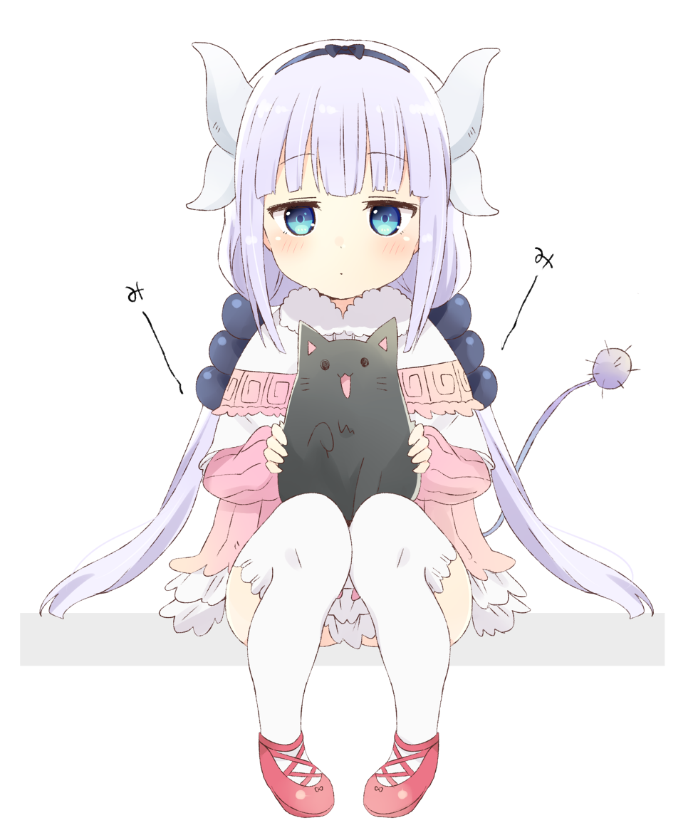 ...full_body hair_beads hair_bow hair_ornament hairband holding_cat horns k...