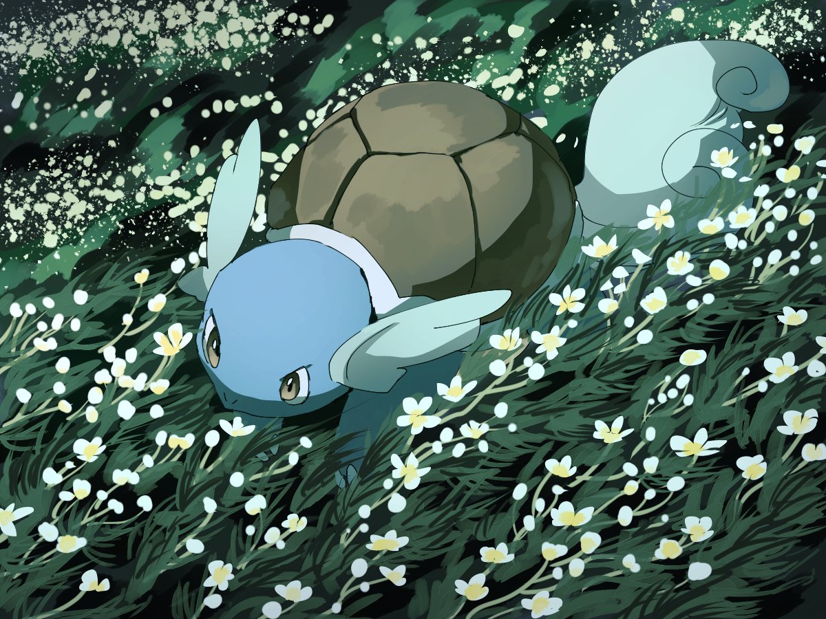 Safebooru - animal focus brown eyes closed mouth field flower flower ...