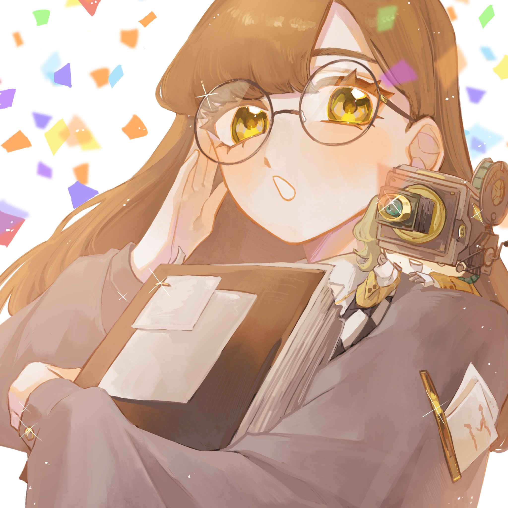 Safebooru - 2girls adjusting eyewear aun (aunkun 026) blonde hair book ...