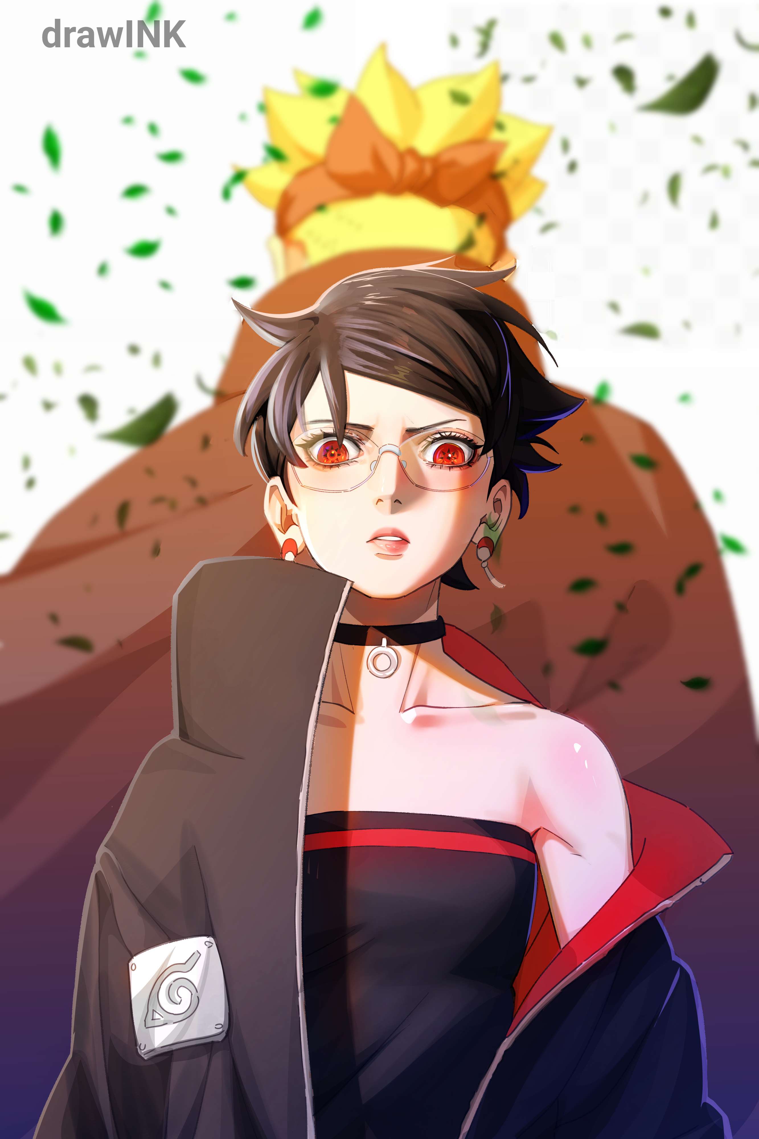 Safebooru - 1boy 1girl absurdres artist name black choker black cloak ...