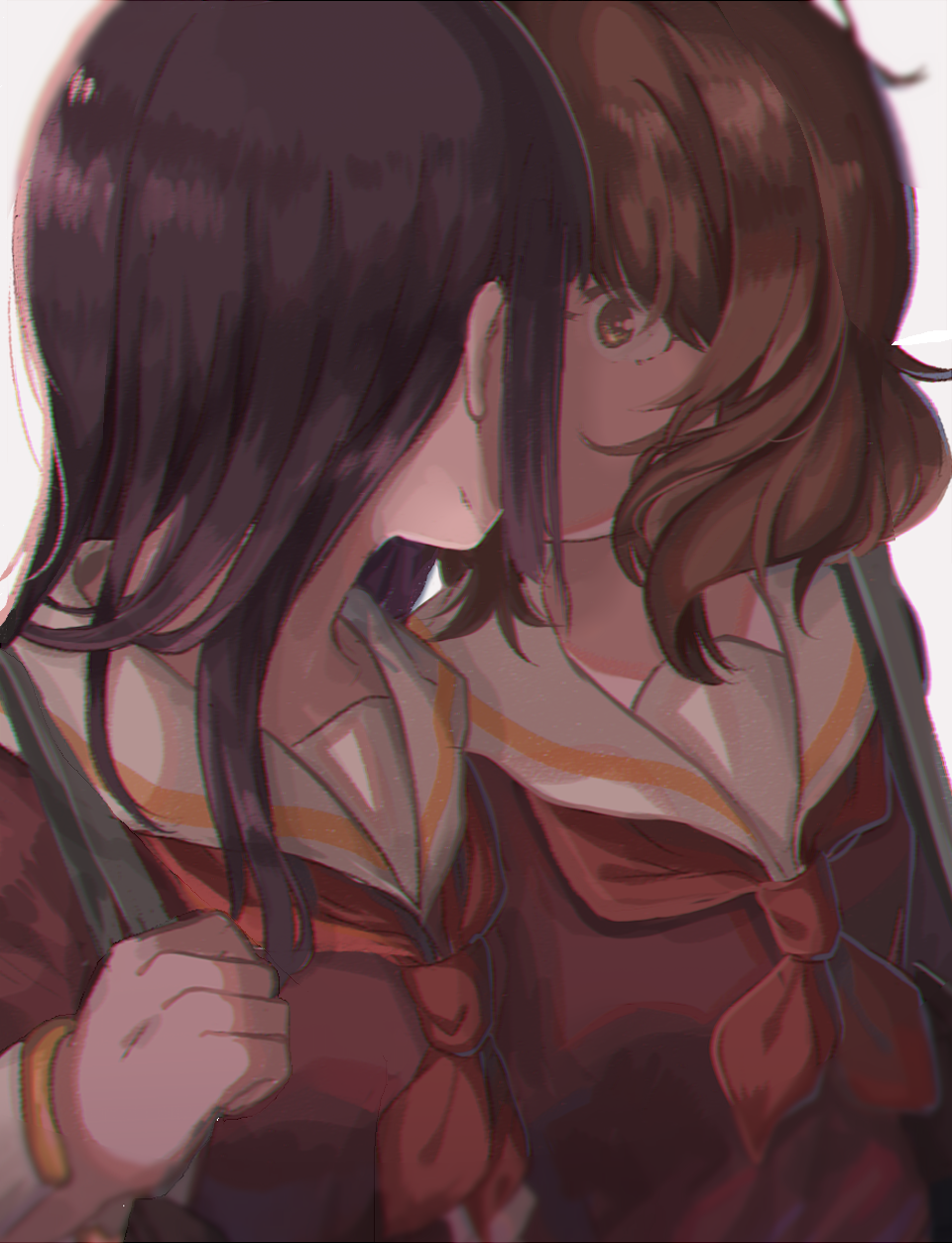 euphonium highres ibuki(ibuki0118) implied_kiss kousaka_reina long_hair mul...