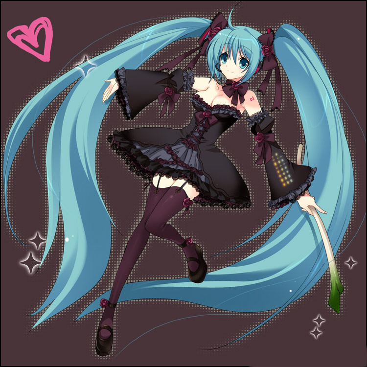 safebooru-aqua-hair-garter-belt-gothic-lolita-hatsune-miku-kumatora