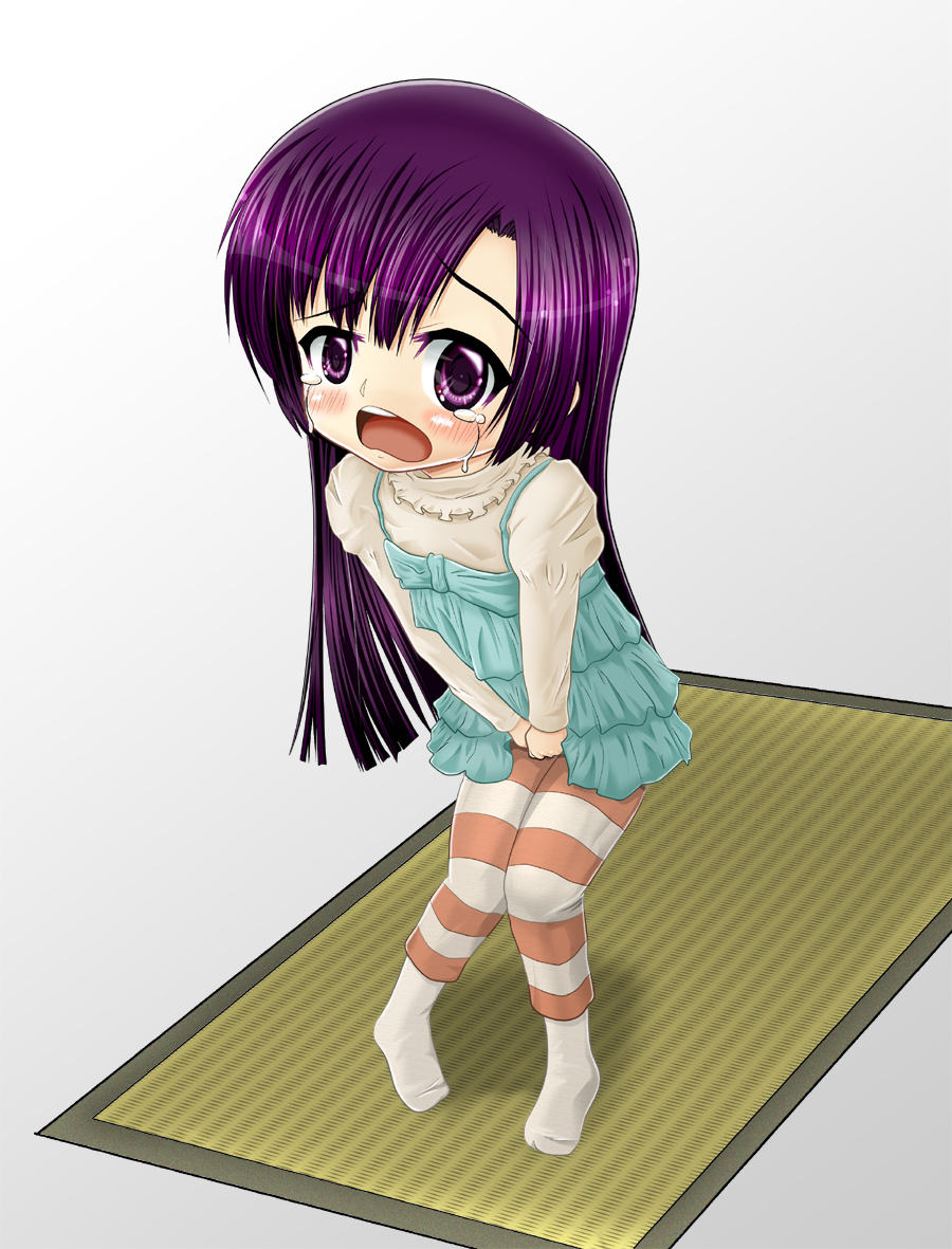 gotta_pee kuhouin_murasaki kurenai long_hair nikka(pixiv5589) purple_eyes p...
