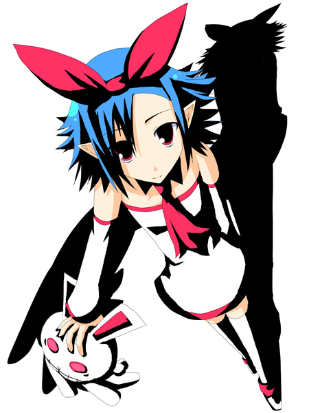 Safebooru - bunny detached sleeves disgaea hair ribbon hair ribbons ...