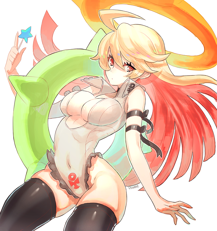 cleavage_cutout covered_navel food frills guilty_gear guilty_gear_xrd halo ...
