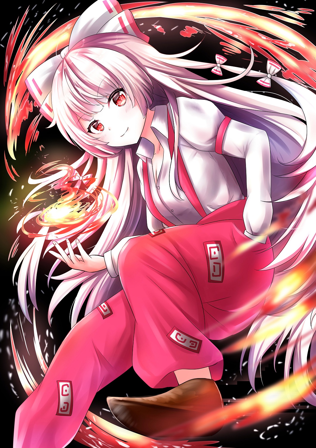 Моко. Фудживара Мока. Mokou. Mokou Fujiwara Art. Фудзивара но Мока.