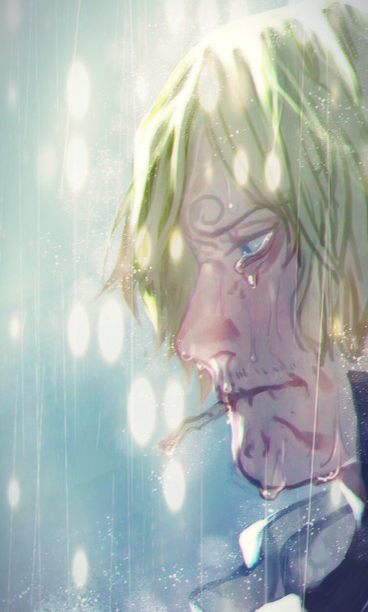 1boy blonde_hair blue_eyes cigarette closed_mouth crying crying_with_eyes_o...