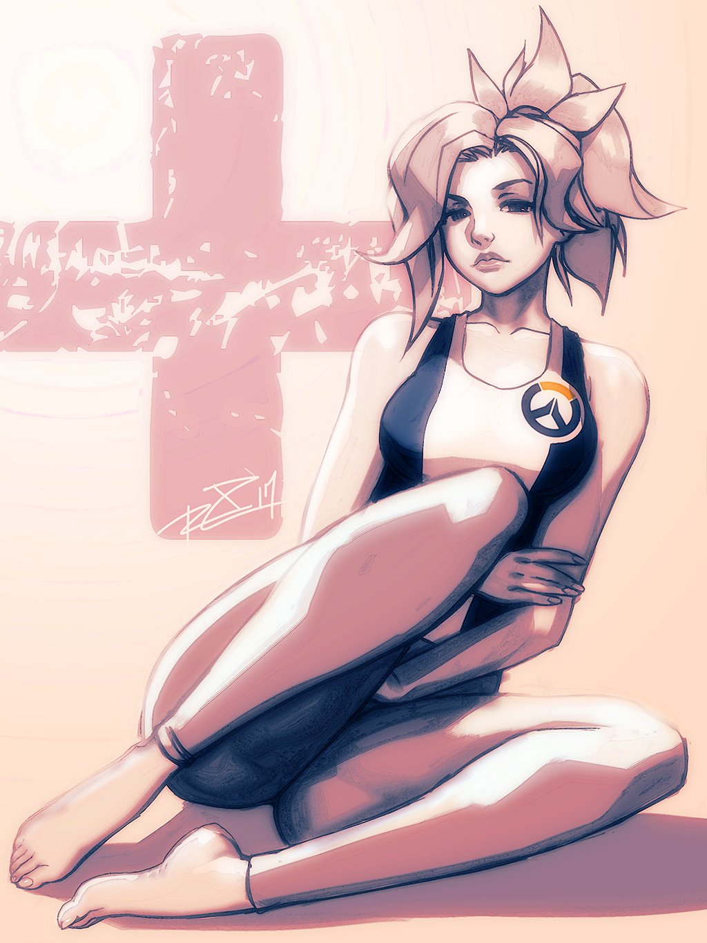commentary highres lips looking_at_viewer medium_breasts mercy(overwatch) n...