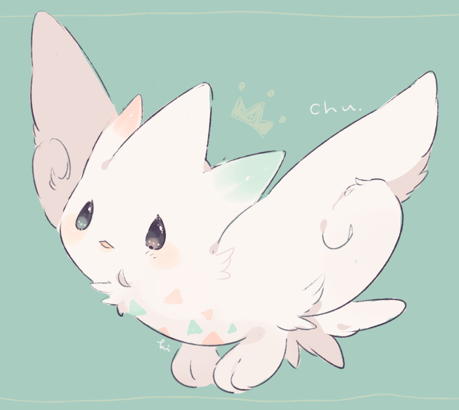 ...(creature) signature simple_background solo spread_wings togekiss.