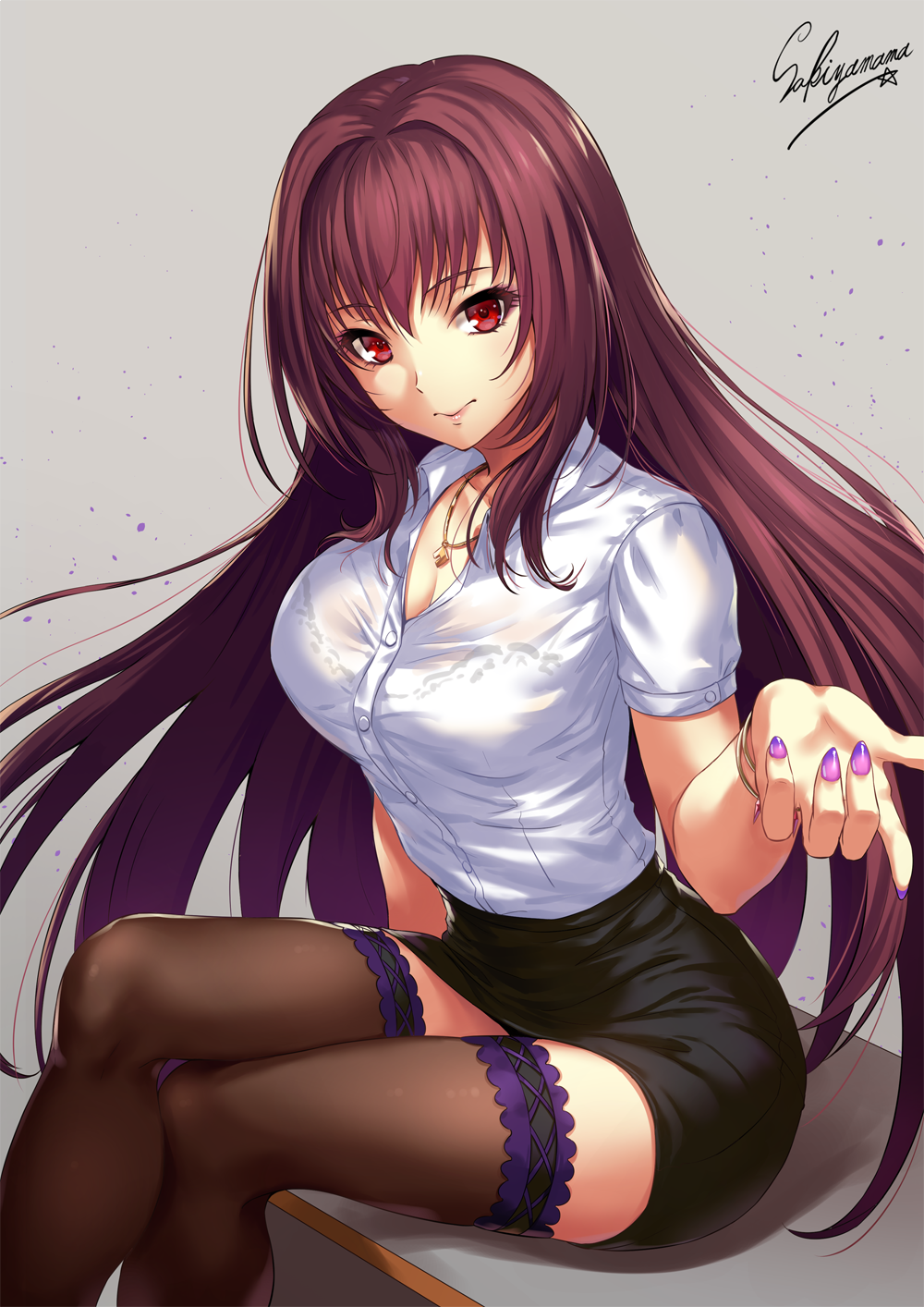 Thicc lady. Scathach панцу. Scathach эччи. Scathach этти. Scathach Fate Grand секретарша.