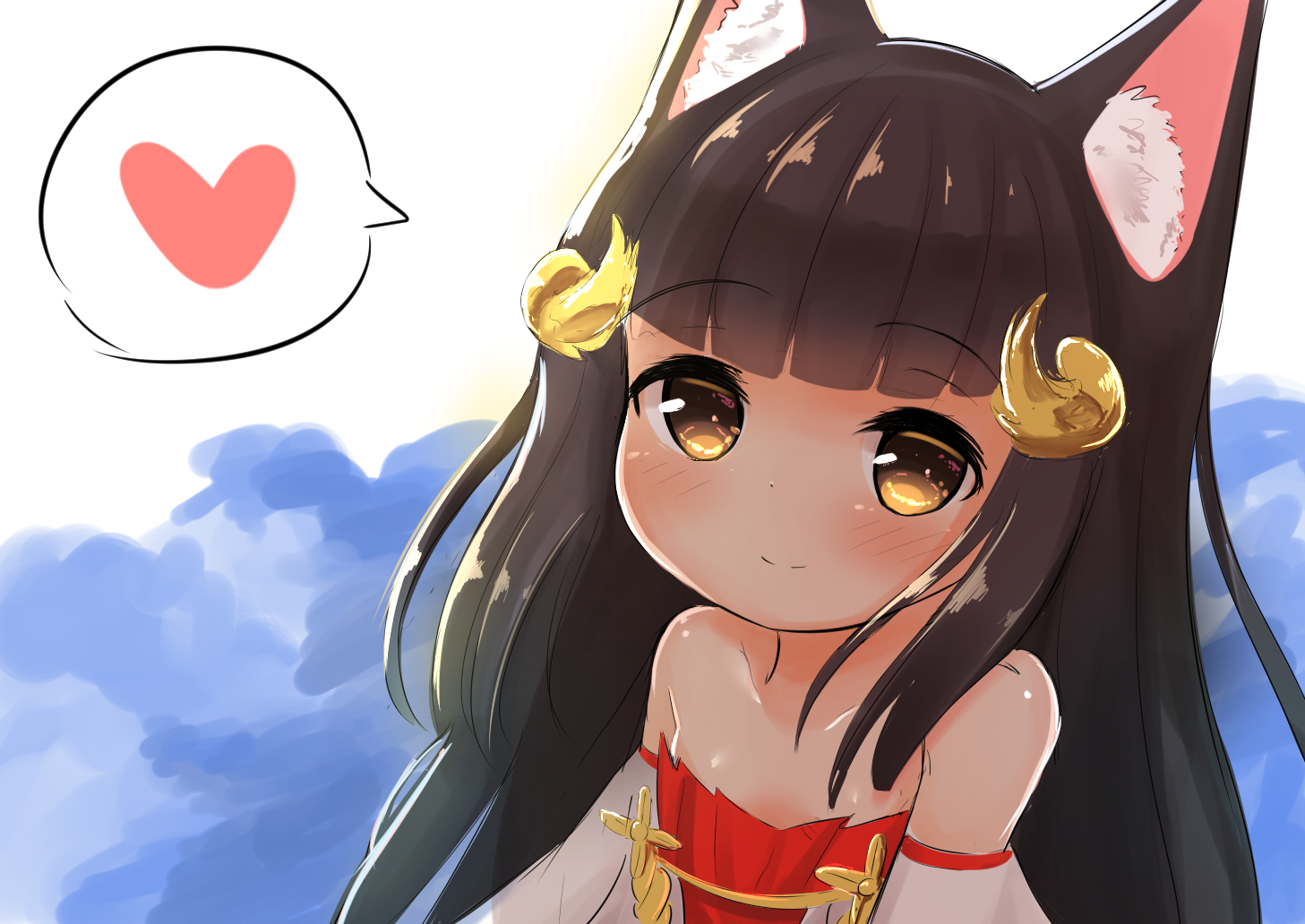 Safebooru - 1girl animal ears azur lane bangs bare shoulders blush