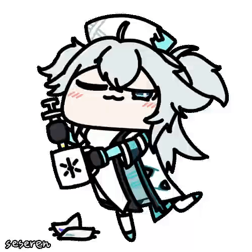 Safebooru 1girl animated gif one eye closed seseren smile stirring