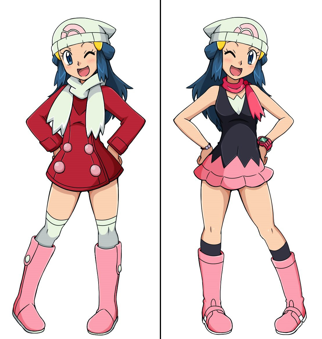 (pokemon) kuro_hopper pink_footwear pokemon pokemon(anime) pokemon_dp(anime...