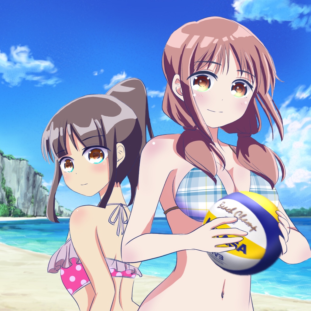 ...breasts brown_eyes brown_hair cleavage commentary_request harukana_recei...