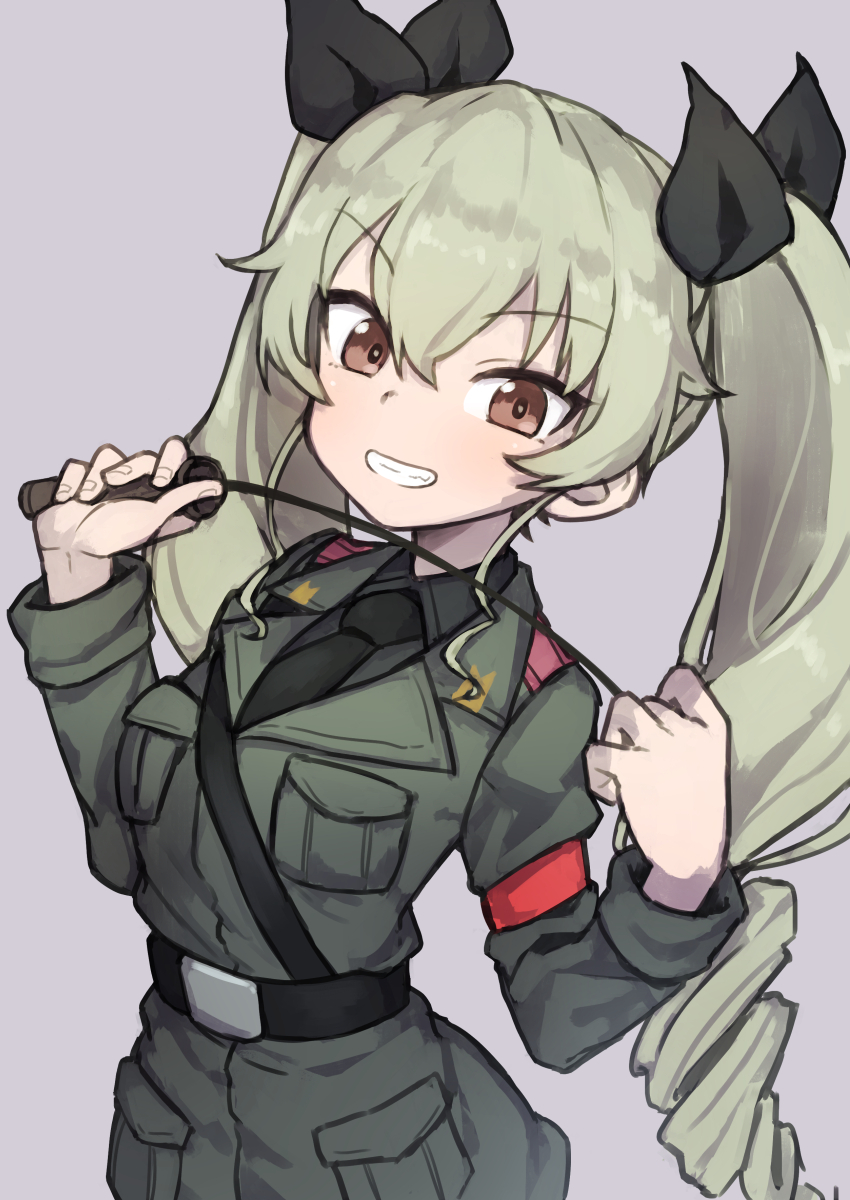 Safebooru 1girl anchovy anzio military uniform bangs belt black belt