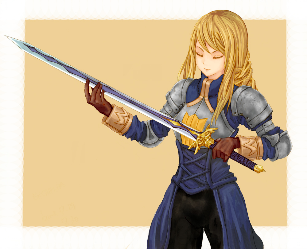 Safebooru - armor blonde hair braid closed eyes final fantasy final