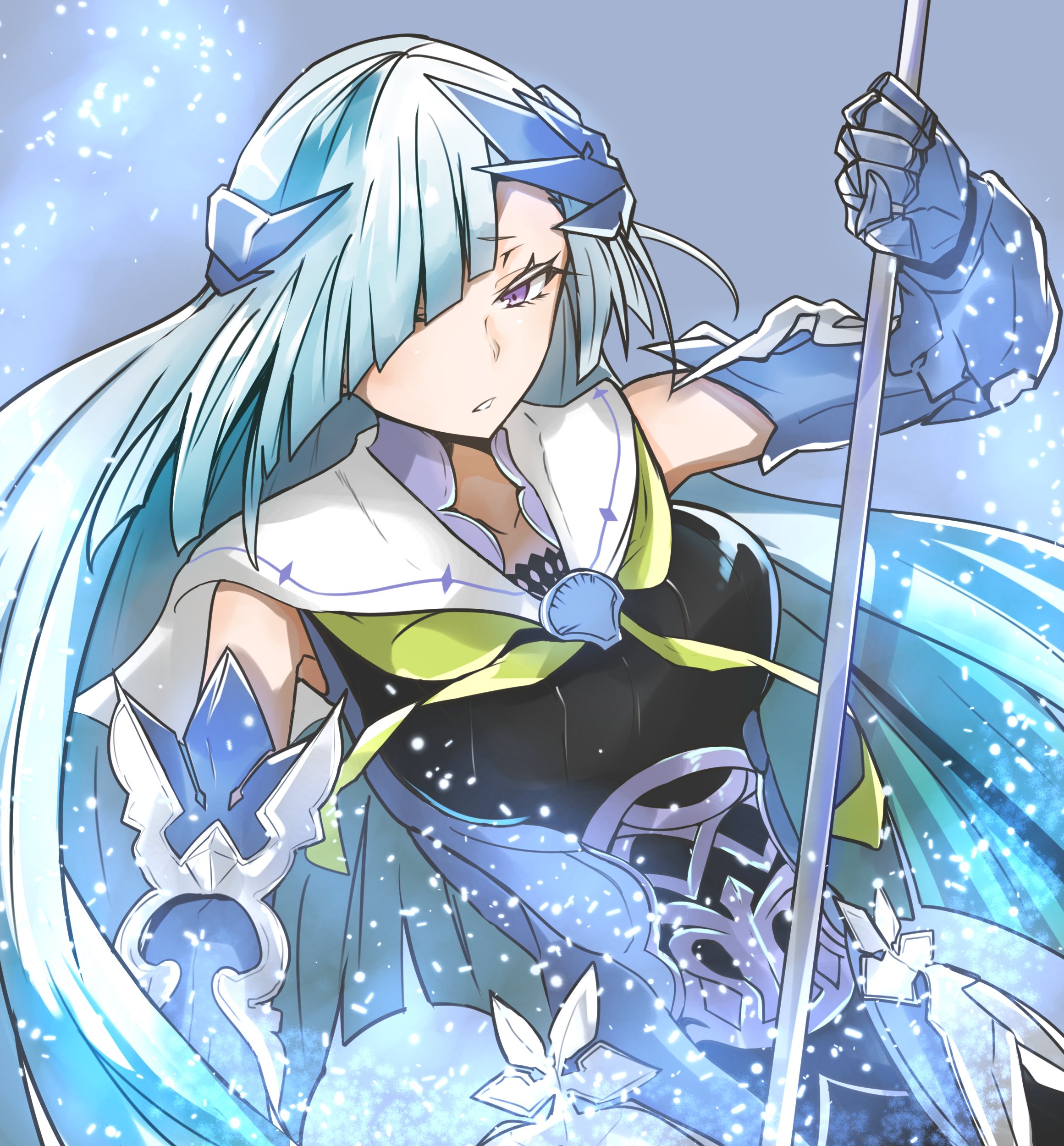 Safebooru - 1girl absurdres blue fire brynhildr (fate) fate/prototype ...