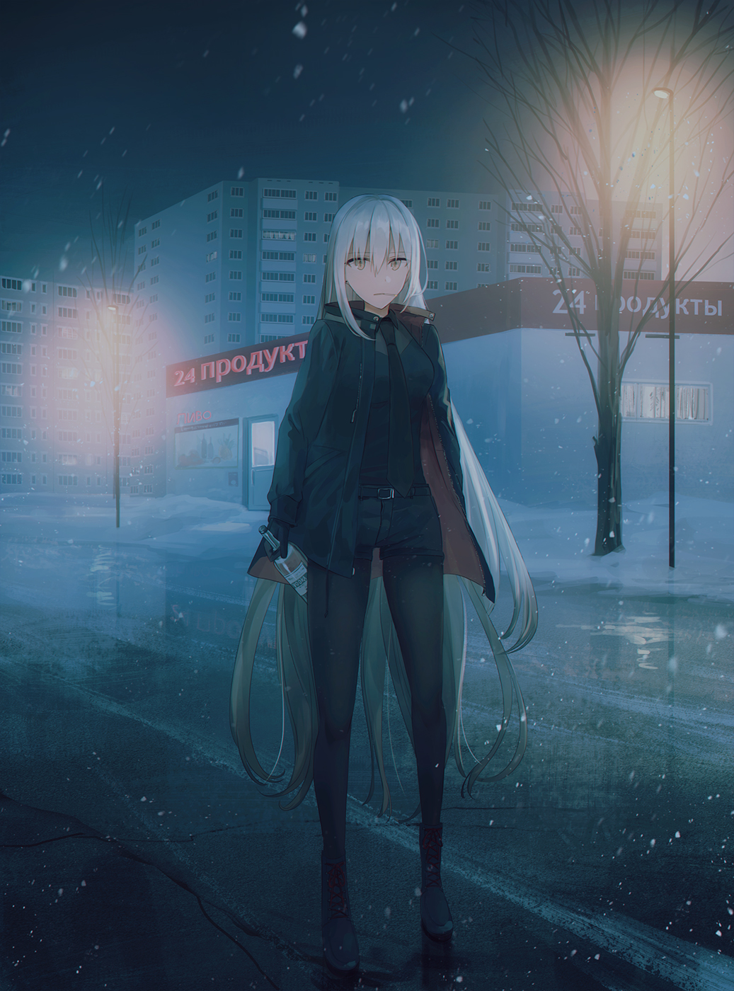 Safebooru 1girl alcohol bangs belt buckle black belt black footwear