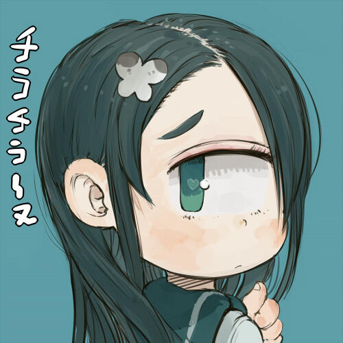Safebooru 1girl Bangs Black Hair Blue Background Closed Mouth Commentary Request Cyclops
