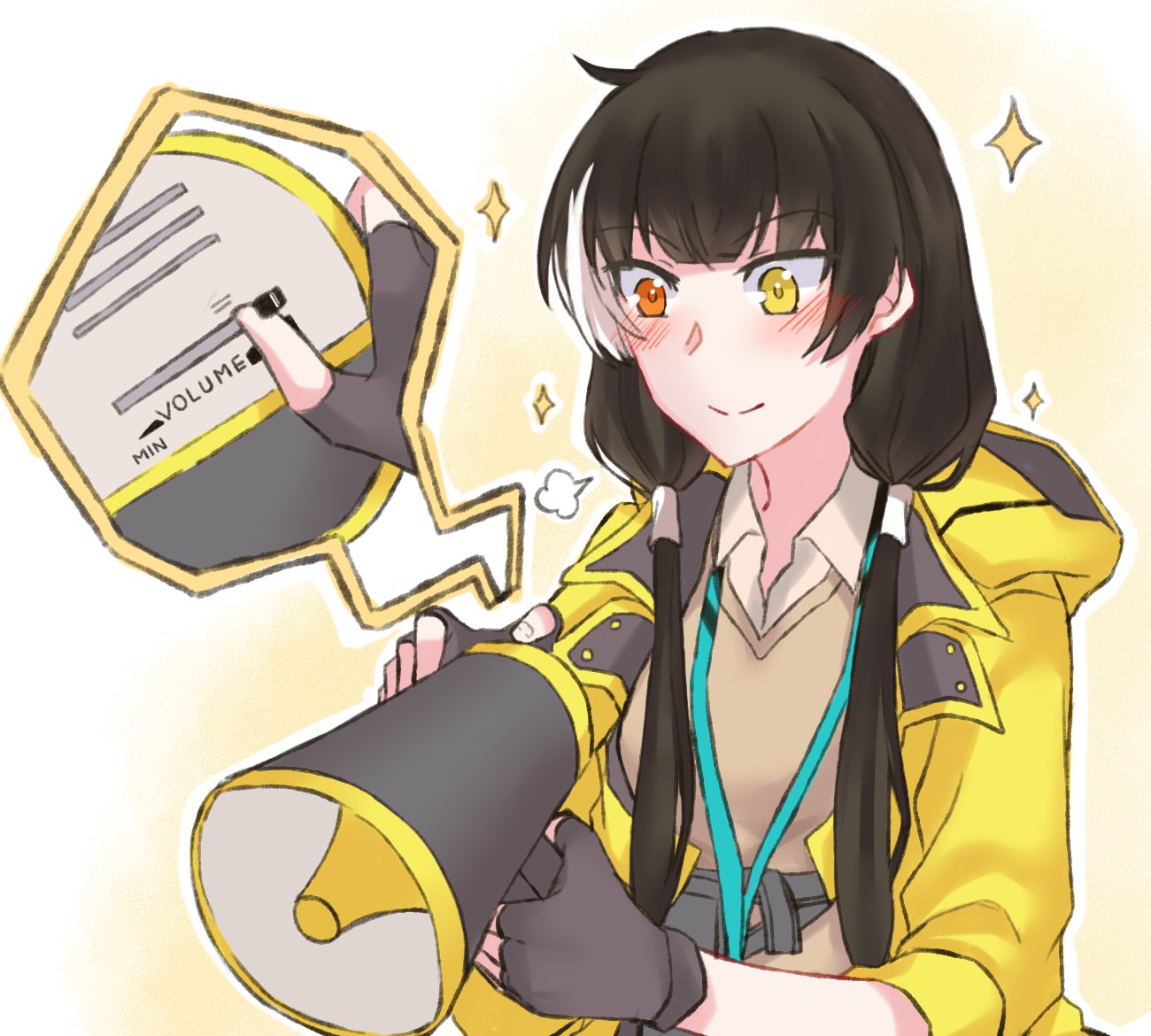 Safebooru - 1girl blush english girls frontline heterochromia jacket loud megaphone ro635 (girls ...