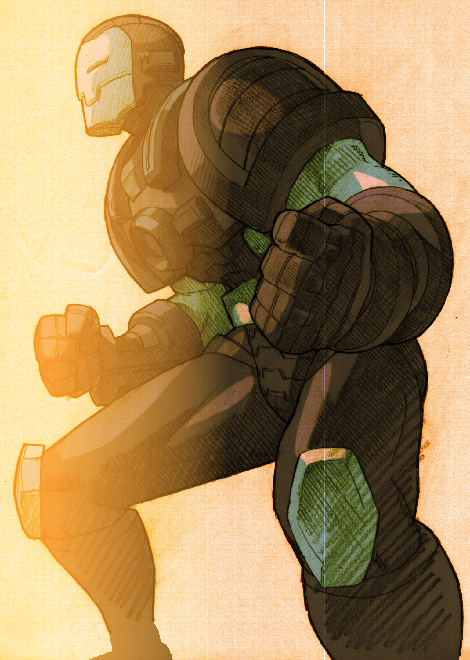 Safebooru - 1boy armor bengus capcom clenched hands facing to the side ...