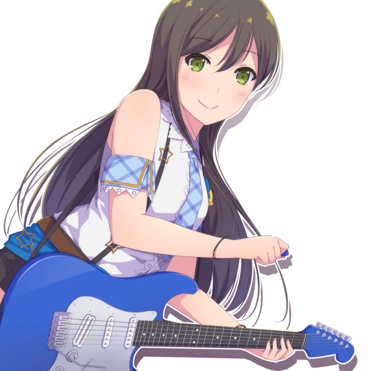 Safebooru 1girl armband ayasaka bang dream! bangs black hair blue