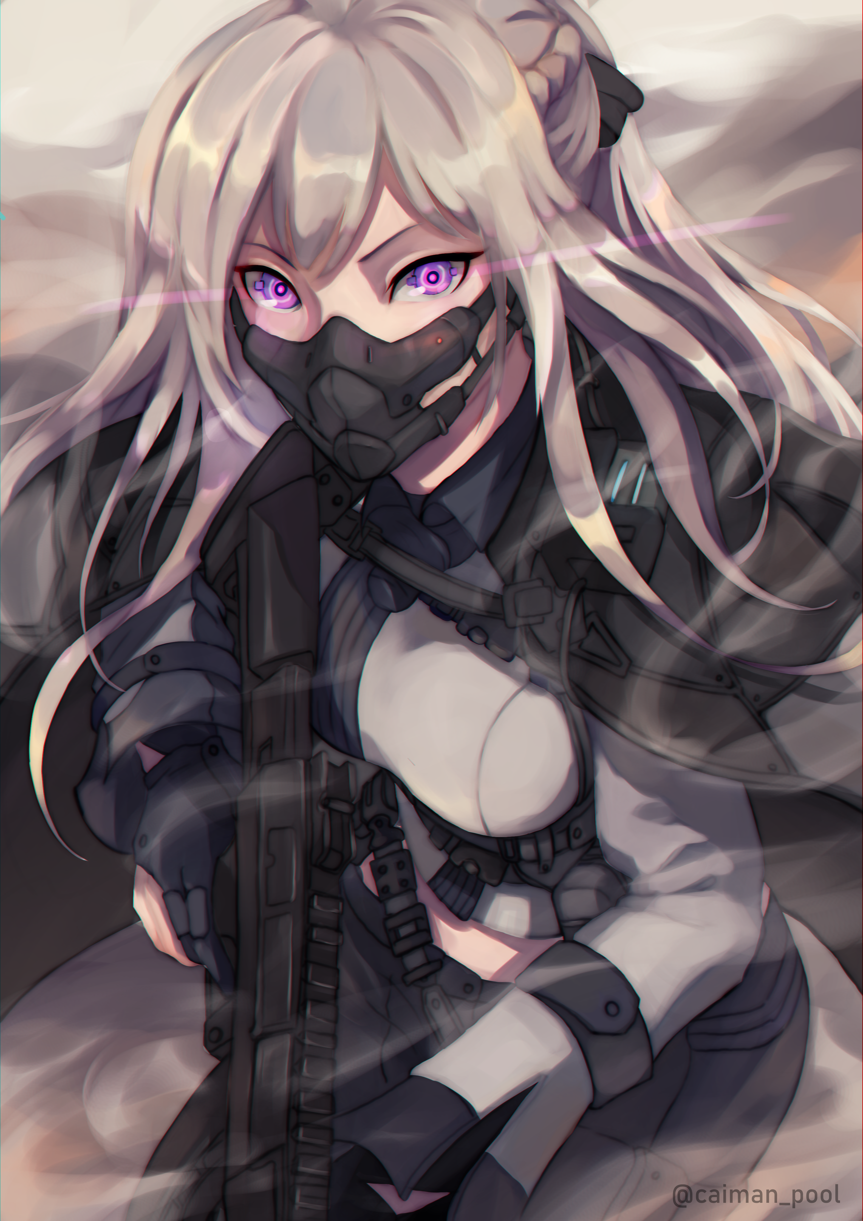 Safebooru 1girl Absurdres Ak 12 Ak 12 Girls Frontline Assault Rifle 