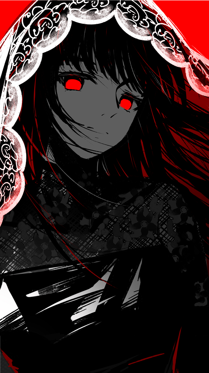 Safebooru - 1girl black dress black hair closed mouth commentary dress ...