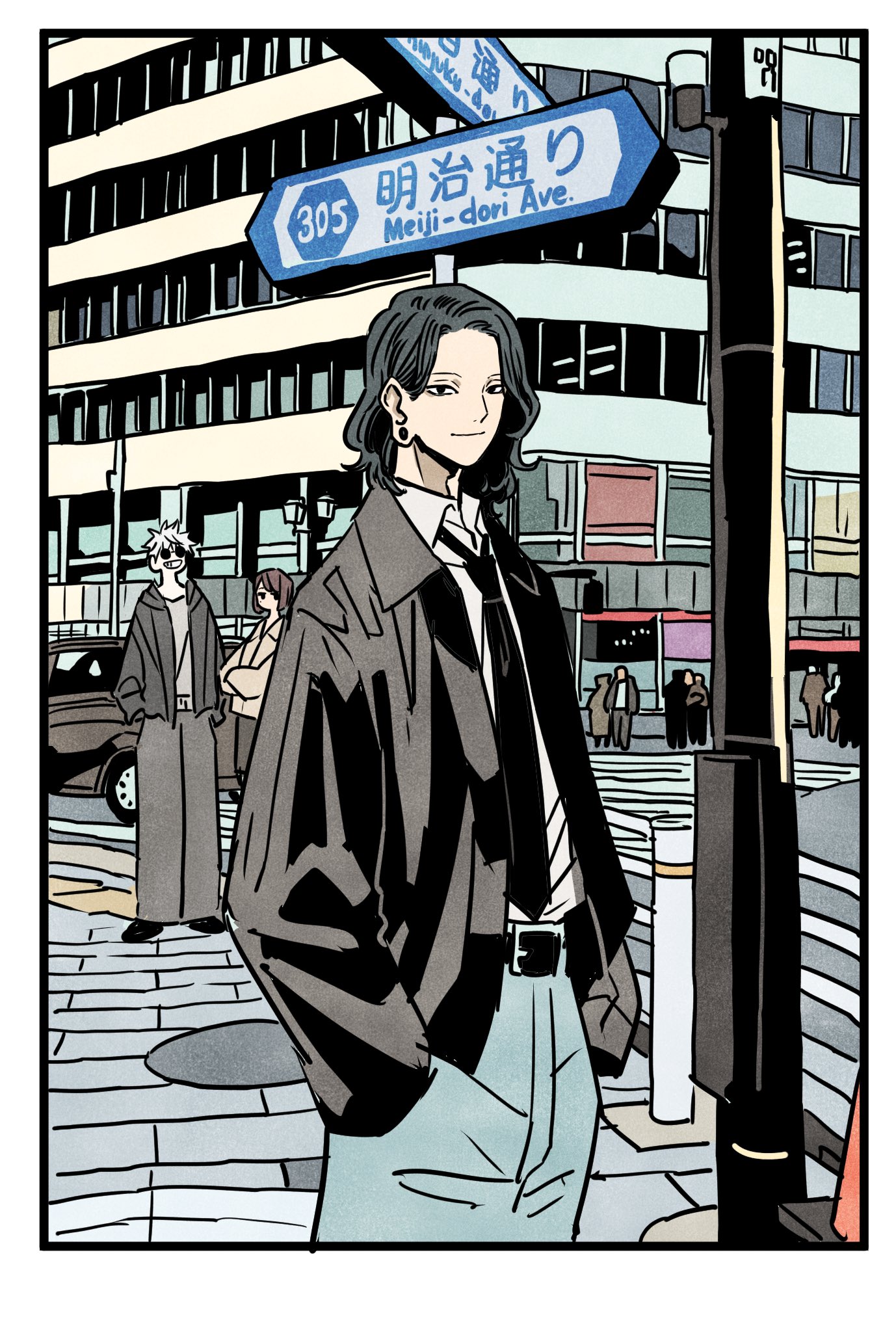 Manga Anime | Suguru Getou Getou Suguru Geto Suguru 夏油傑 Black Hair Brown Eyes Earrings Exposed Forehead Gauge Earrings Hair Strand in Face Kimono Long Hair Ponytail Sandals Barrier Powers Curse User Martial Arts Three-Section Staff User Sakurai, Takahiro Santana, Wesley Lang, Lex Strempler, Christian Le Minoux, Martial Maestroni, Omar Deutelmoser, Matthias
 - Chapter