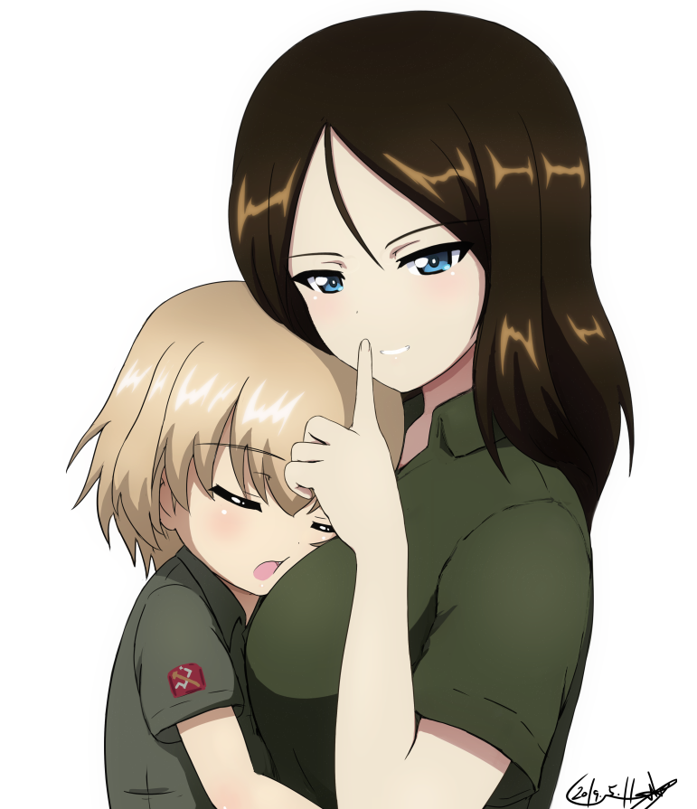 Girls und panzer r34. Нонна Gup. Girls und Panzer правда Нонна. Герлз унд панцер Нонна. Girls und Panzer Katyusha and nonna