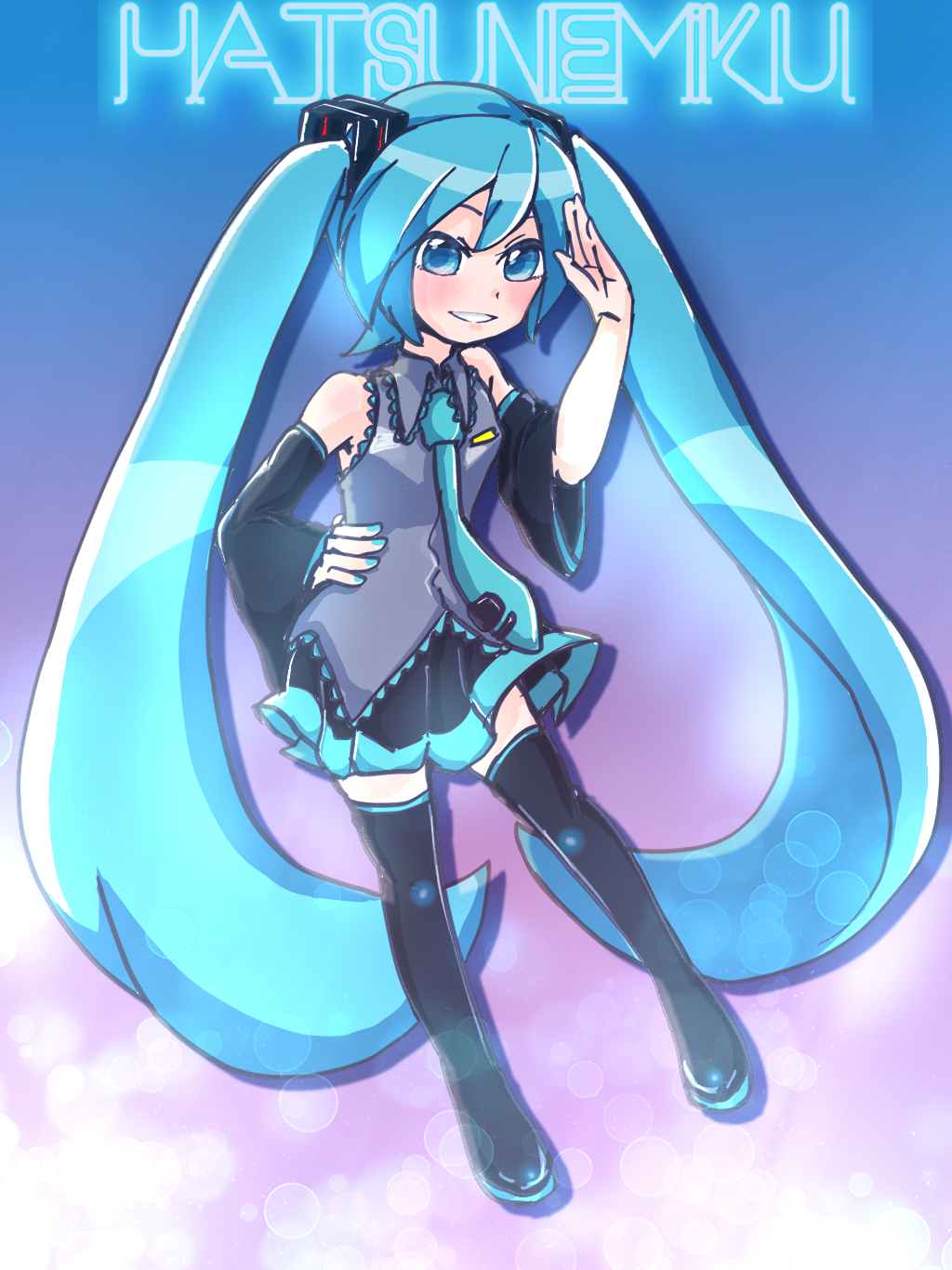 Safebooru 1girl Aqua Eyes Aqua Hair Boots Hatsune Miku Highres Ntr N Thigh Highs Thigh Boots 5187