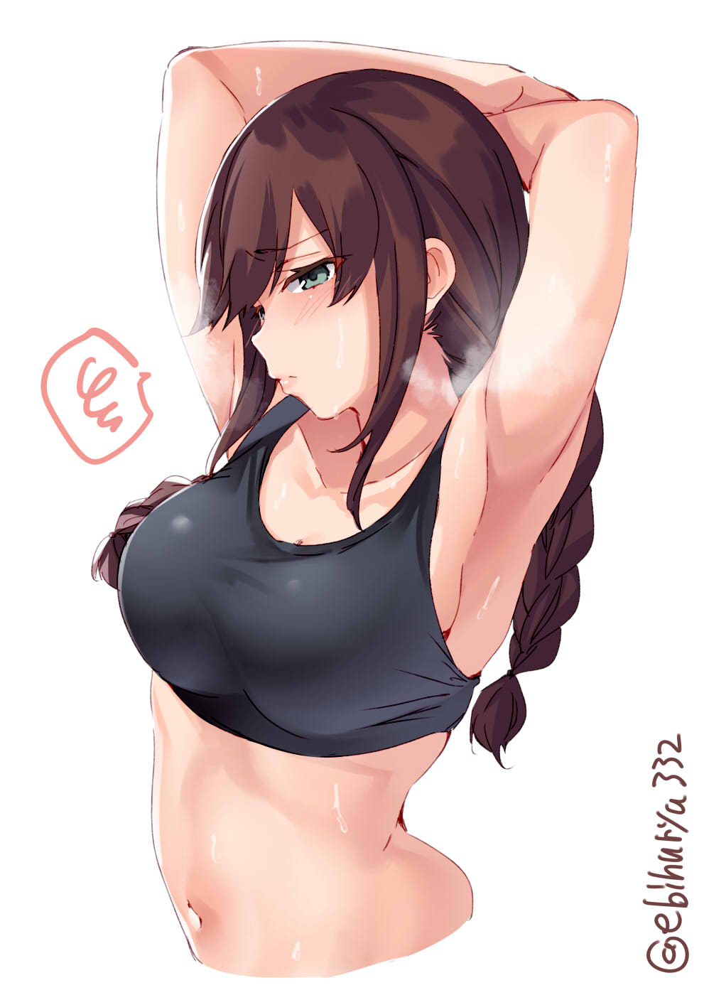 ...cropped_torso ebifurya highres kantai_collection large_breasts long_hair...