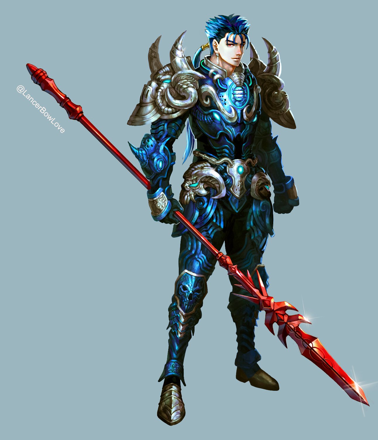 Safebooru - adapted costume alternate costume armor blue bac