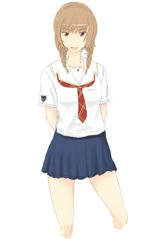 hachimitsuboi kimi_kiss mizusawa_mao school_uniform twin_braids.