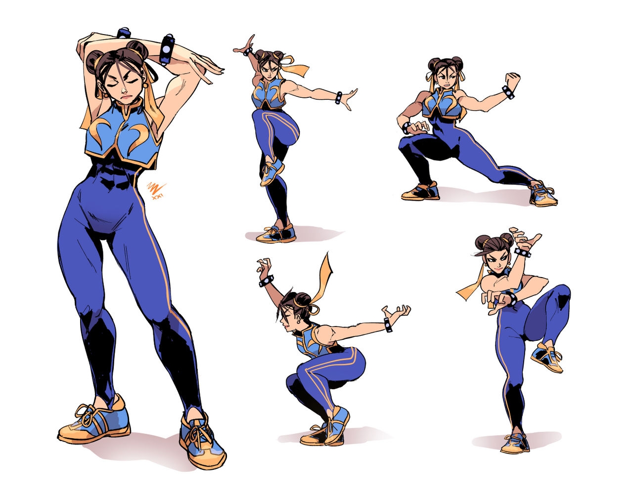 Safebooru - 1girl abs arm up arms up black eyes blue footwear bracelet ...