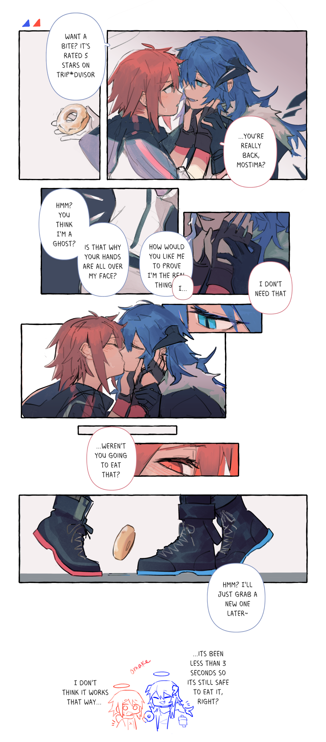 Safebooru 2girls absurdres arknights blue hair boots demon horns