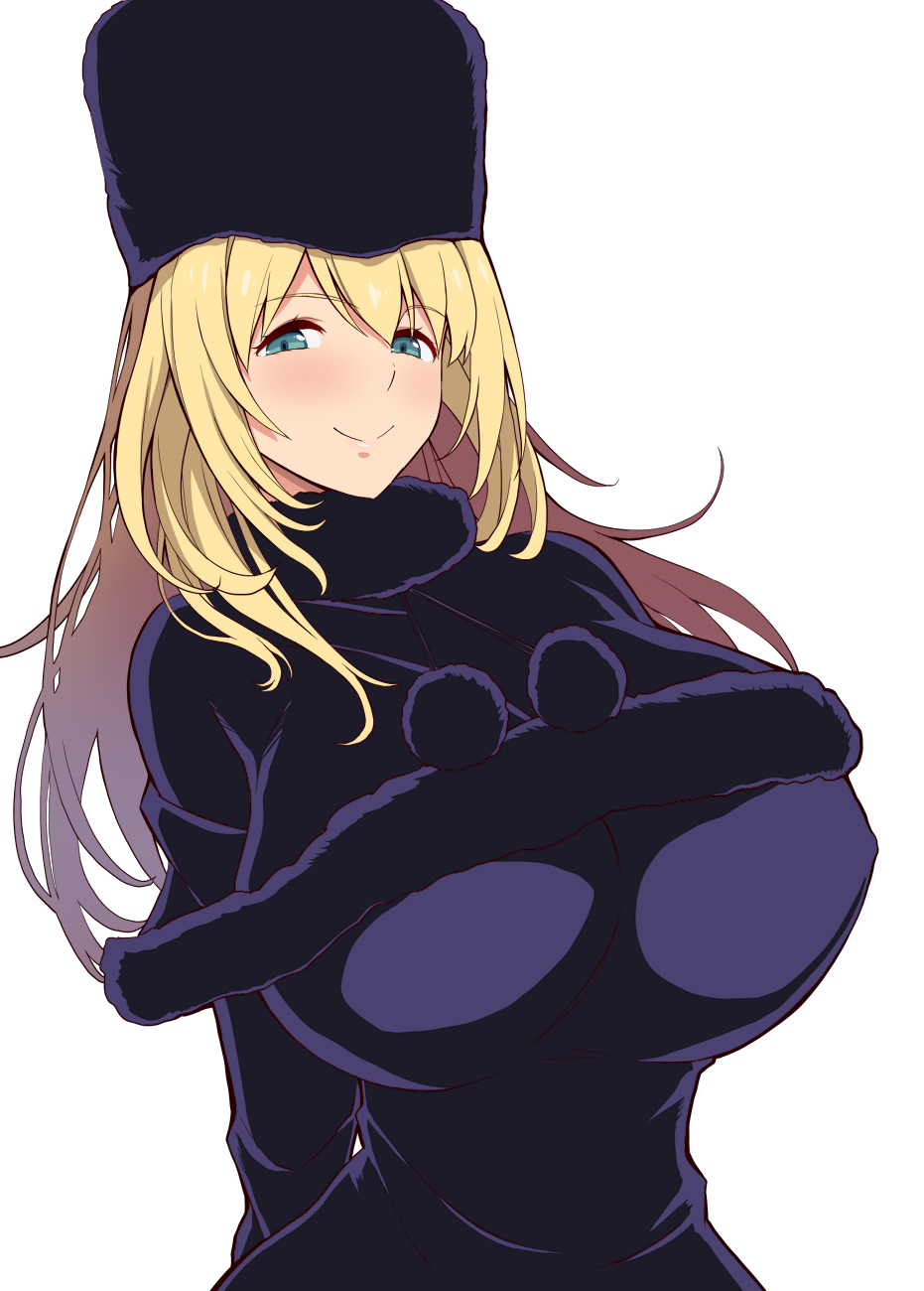 ...hat highres huge_breasts kantai_collection kloah looking_at_viewer maete...