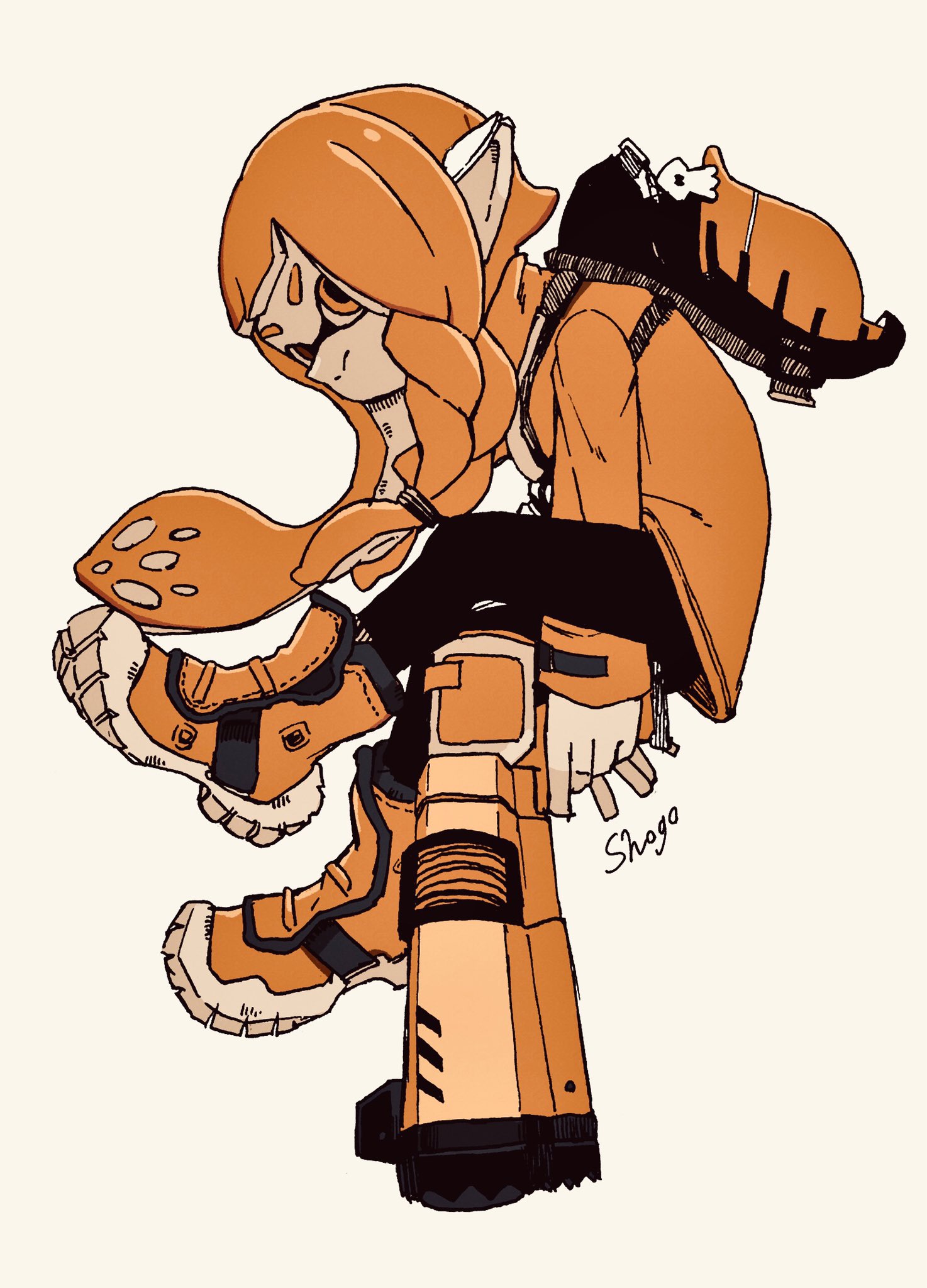 Splatoon Arm Safebooru - 1girl agent 3 (splatoon 3) arm between legs artist name ...