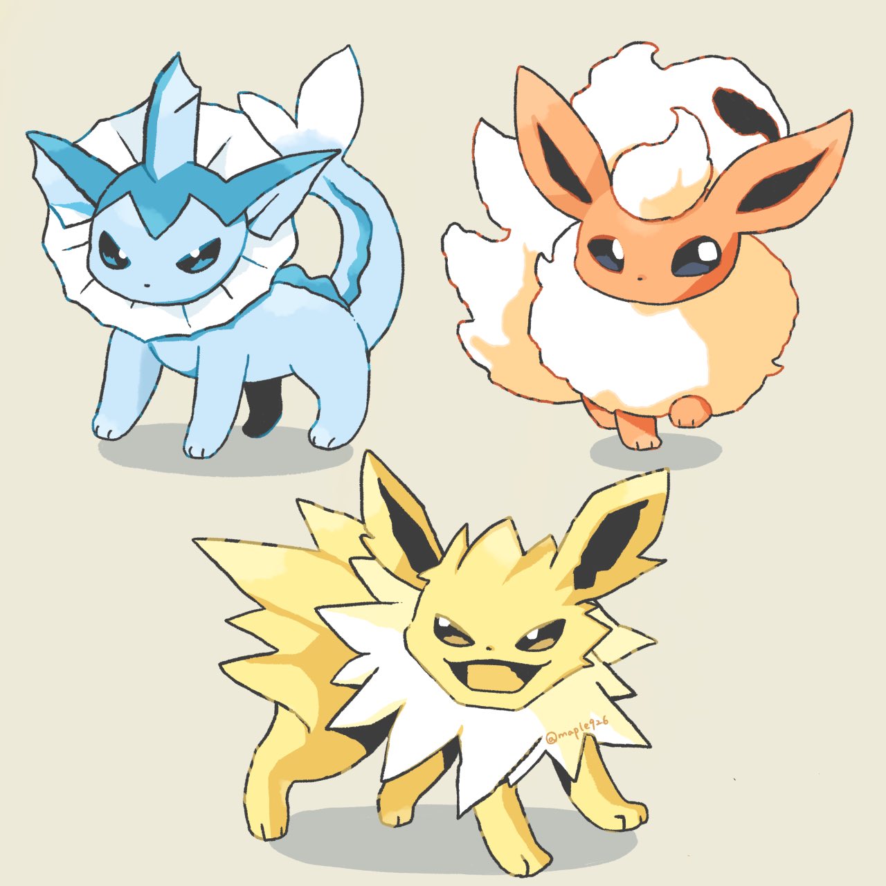 Safebooru - animal focus bright pupils fins flareon forked tail full ...