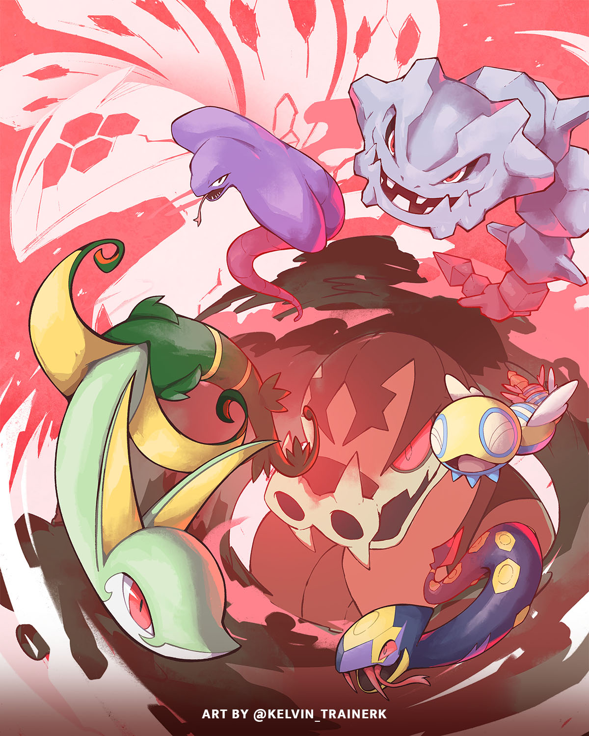 Pokemon Raboo Safebooru - arbok black eyes commentary dudunsparce highres kelvin ...