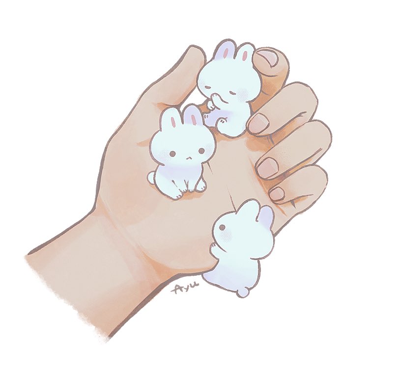 Safebooru - 1other ayu (mog) commentary fingernails hands original out ...