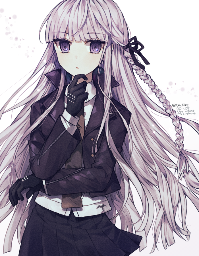 dalrye_v3 dangan_ronpa dangan_ronpa_1 gloves hair_ornament hair_ribbon jack...