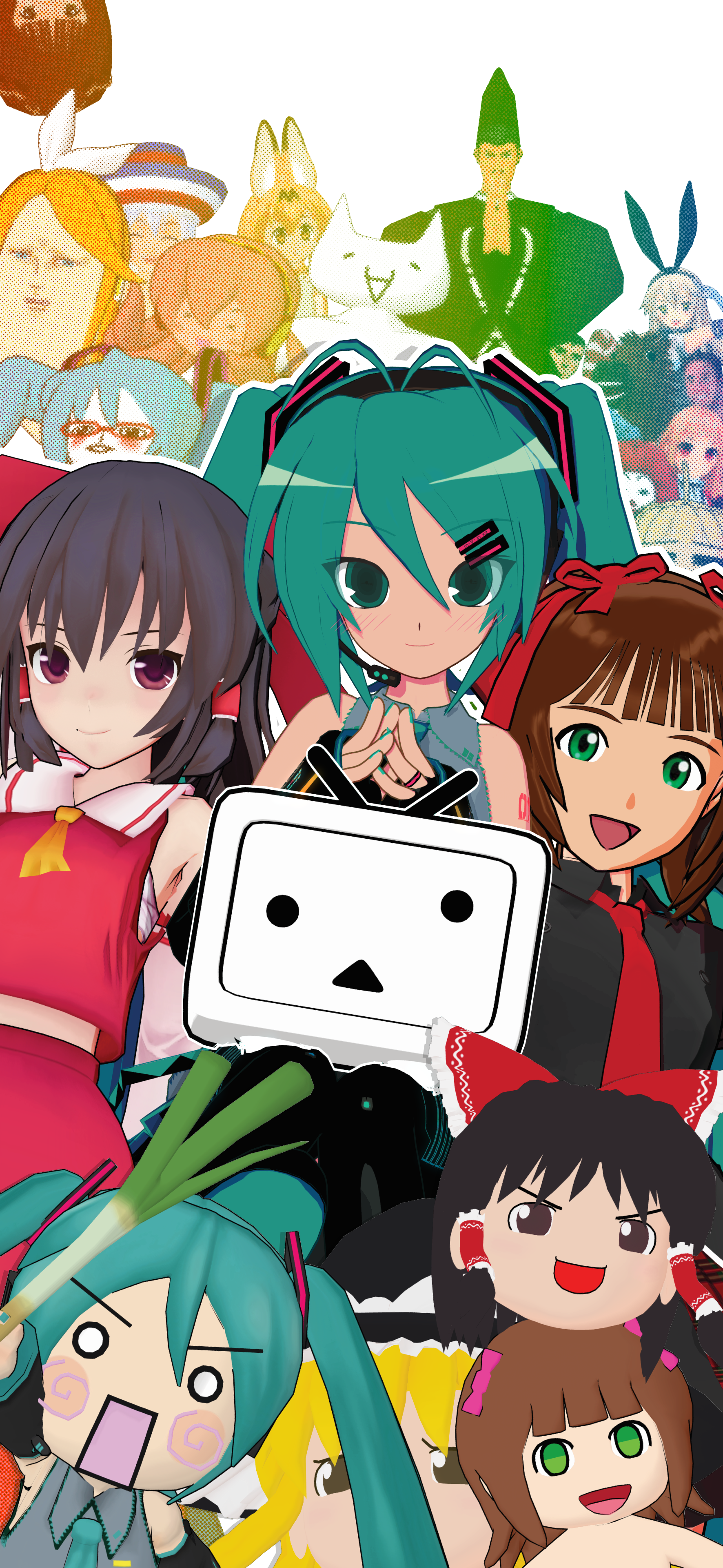 Safebooru - 2channel 3d 4boys 6+girls absurdres animasa model ...