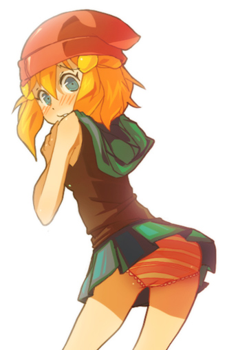 (pokemon) fusion haruka(pokemon) hat hikari(pokemon) kasumi(pokemon) orange_h...