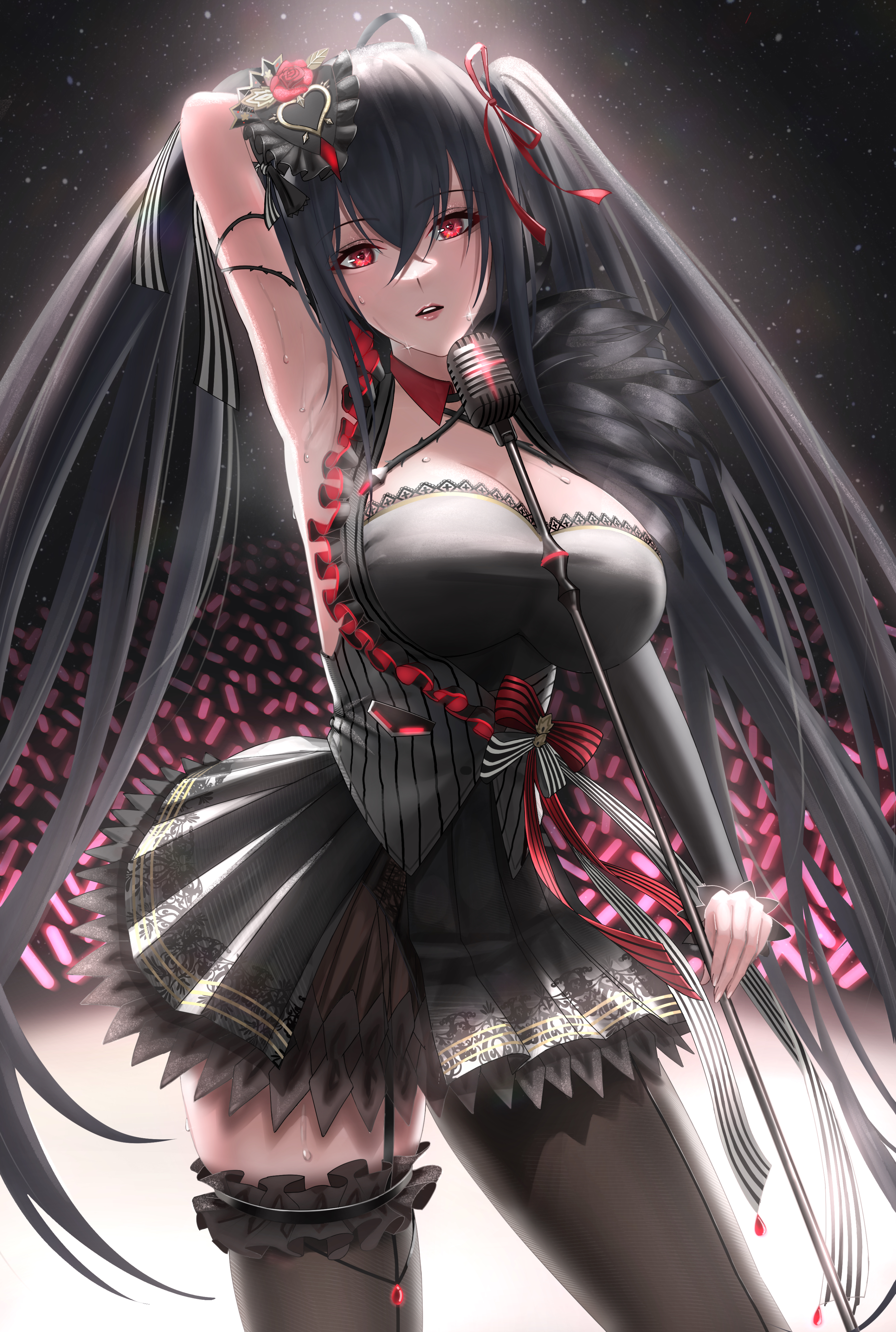 Safebooru - absurdres ahoge azur lane bangs black dress black hair ...
