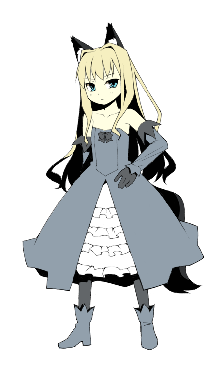 Safebooru Bare Shoulders Blonde Hair Blue Eyes Dress Flat Chest Ikura