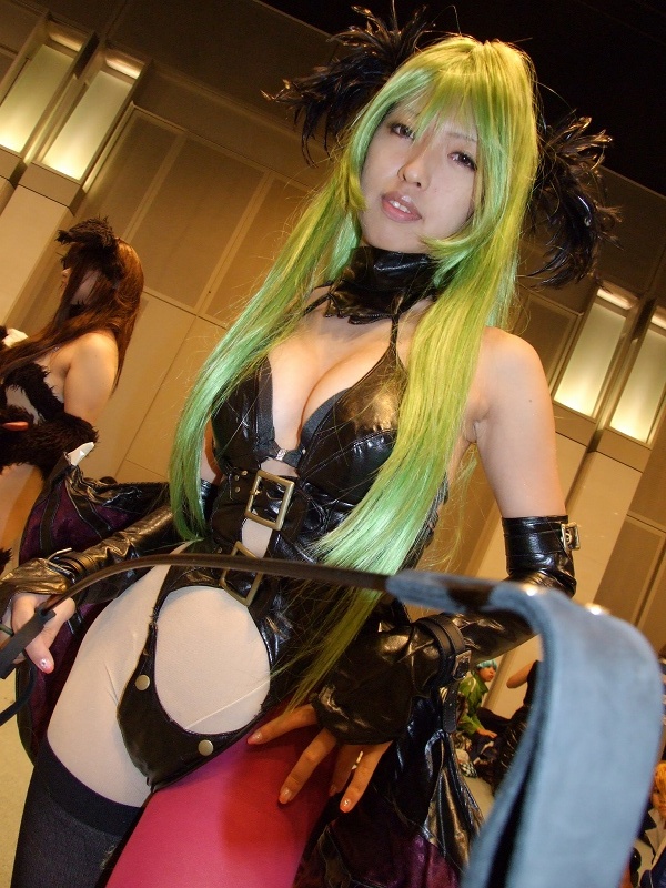 Safebooru - cosplay green hair itsuya leather morrigan aensl